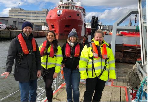 EverLoNG partners SCCS enjoying a tour of the Port of Aberdeen